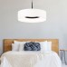 Φωτιστικό Κρεμαστό LED 32W 230V 3700lm Θερμό Φως Υφασμάτινο Καπέλο 4055-BL